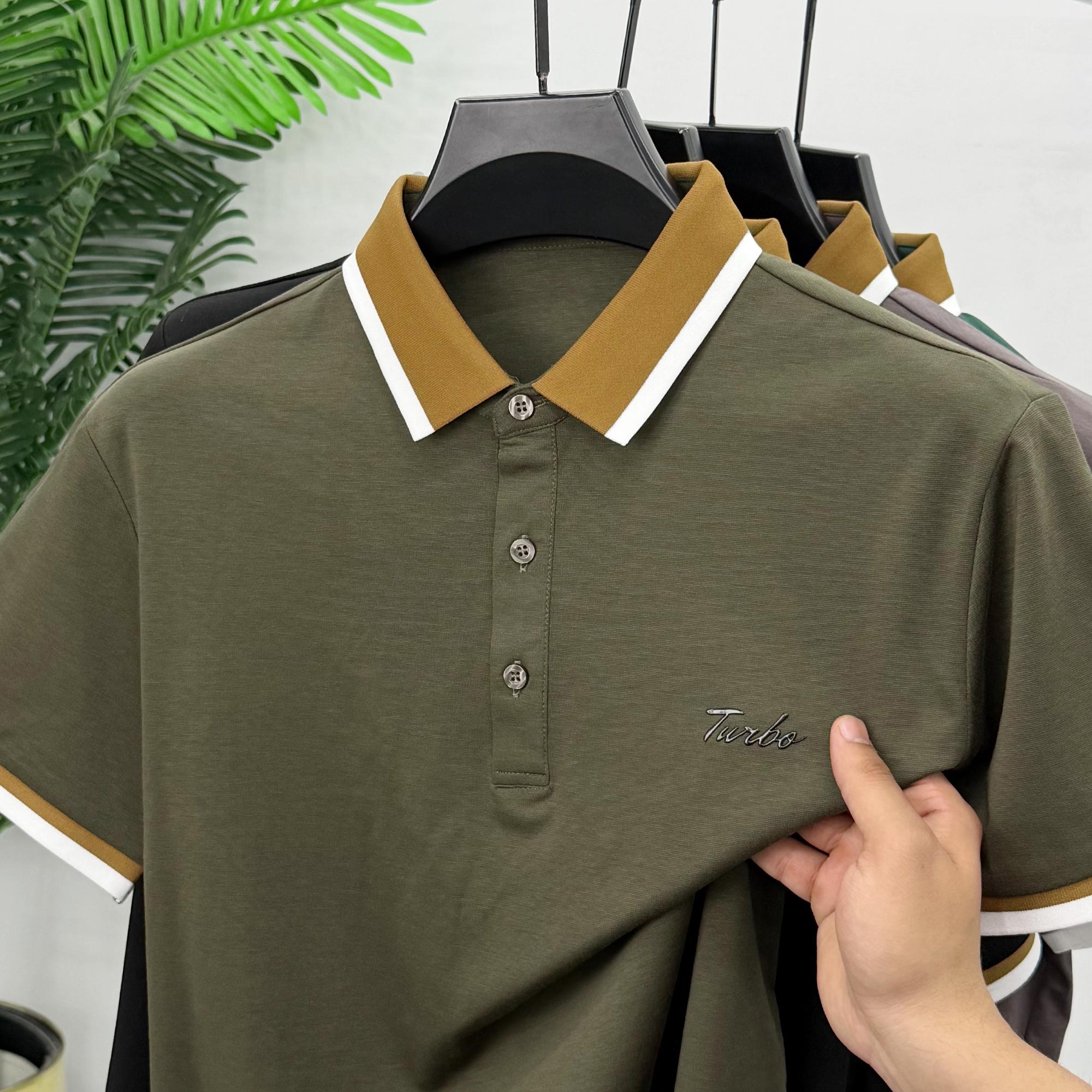 Men's Casual Vision Polo T-Shirt In Sage