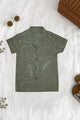 Turbo Botanical Line Pattern Younger Kids Casual-Shirt