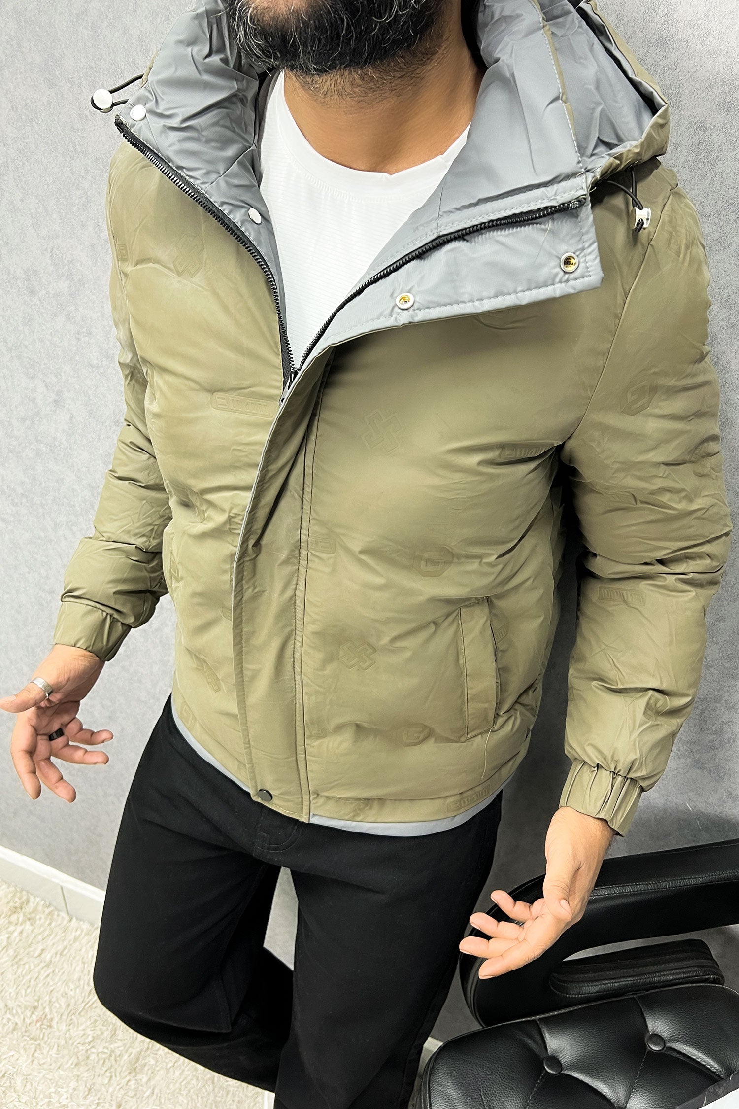 Contrast Tone Sides Padded Imported Puffer Jacket