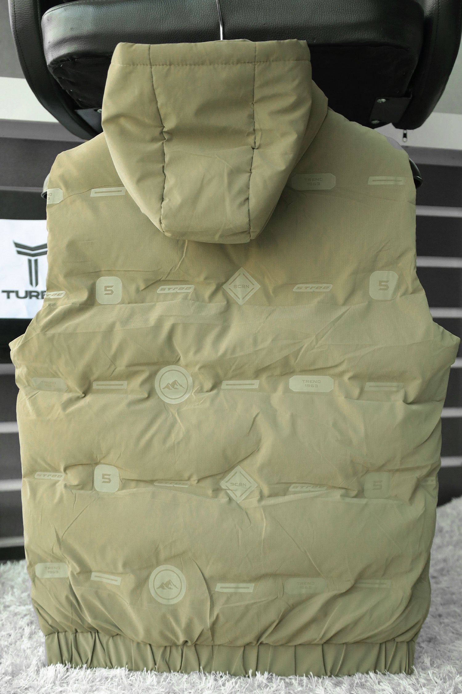 Nke Air All Over Logo Detachable Hood Imported Men's Gilet