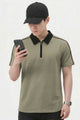 Turbo Short Sleeve Zip-Up Men's Polo Shirt In Dark Skin