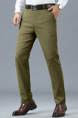 Turbo Urban Executive Slim Fit Cotton Pant In Sage