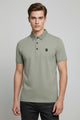 Turbo Diamond Motif Collar Stitchless Men's Polo Shirt In Sage