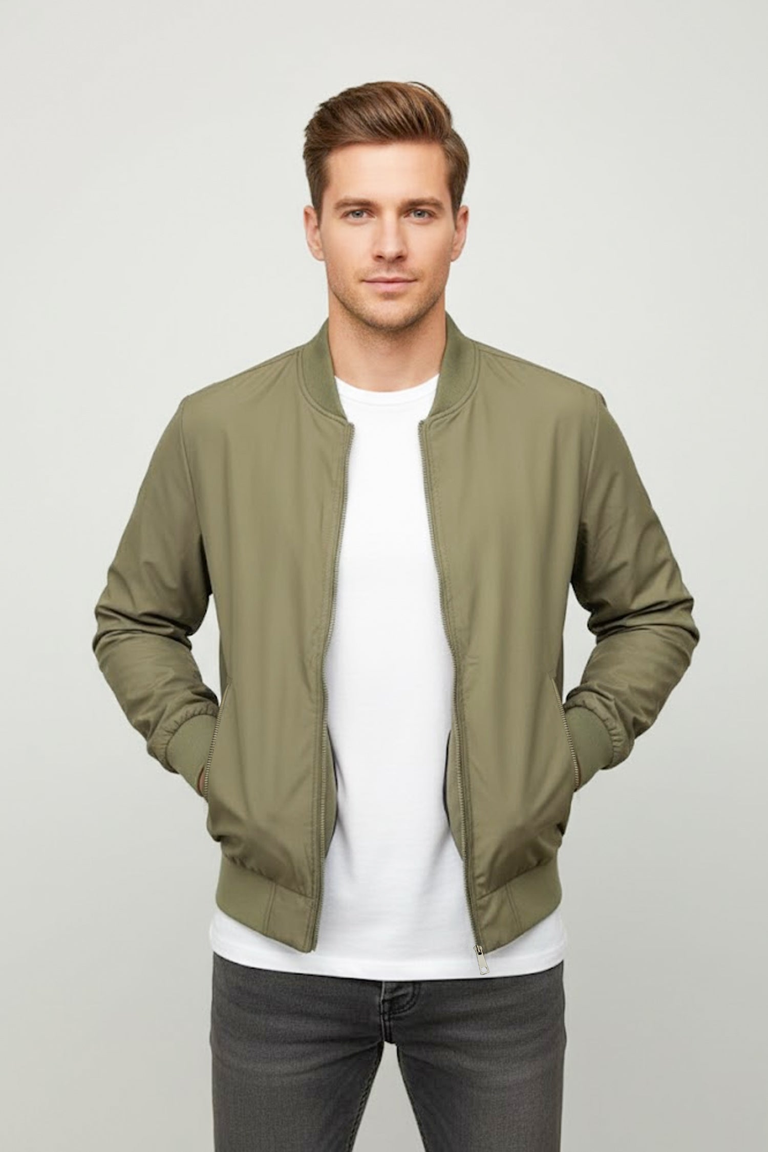 Elegant Plain Ribbed Imported Light Weight Jacket