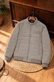 Turbo Quilted Bomber-Effect Imported Men's Suede Jacket In Sage