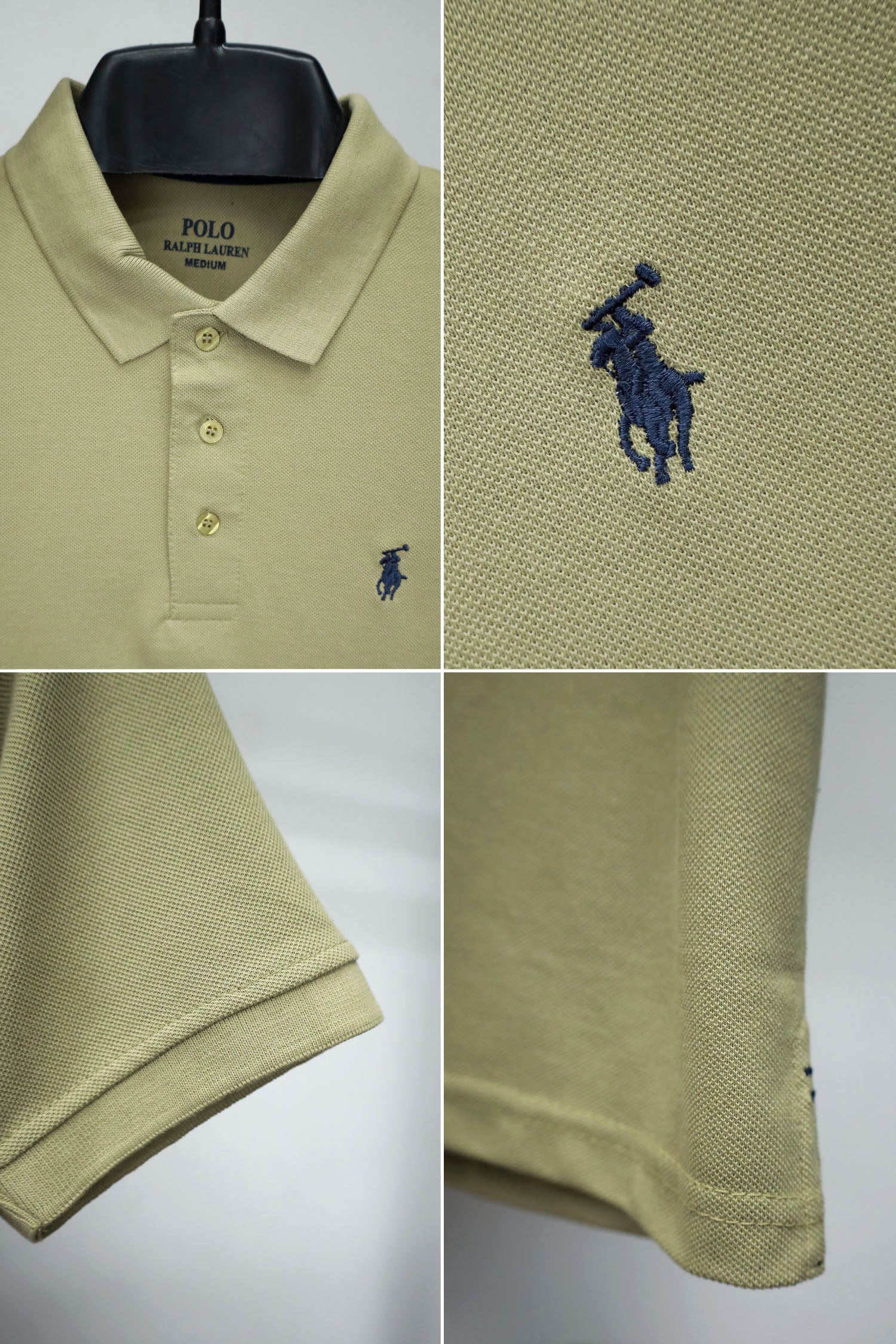 Rlph Lurn Embroidered Logo Plain Polo Shirt