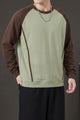 Turbo Raglan Sleeve Pullover Imported Round Neck Men's Sweatshirt In Sage