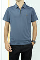 Turbo Tri-Angle Pattern Zip-Collar Men's Polo Shirt