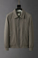 Turbo Fashionable Turn- Collar Imp Men's Wool Jacket In Sand Brown