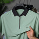 Turbo Zipper Polo Seamless Collar Men's Polo T-Shirt