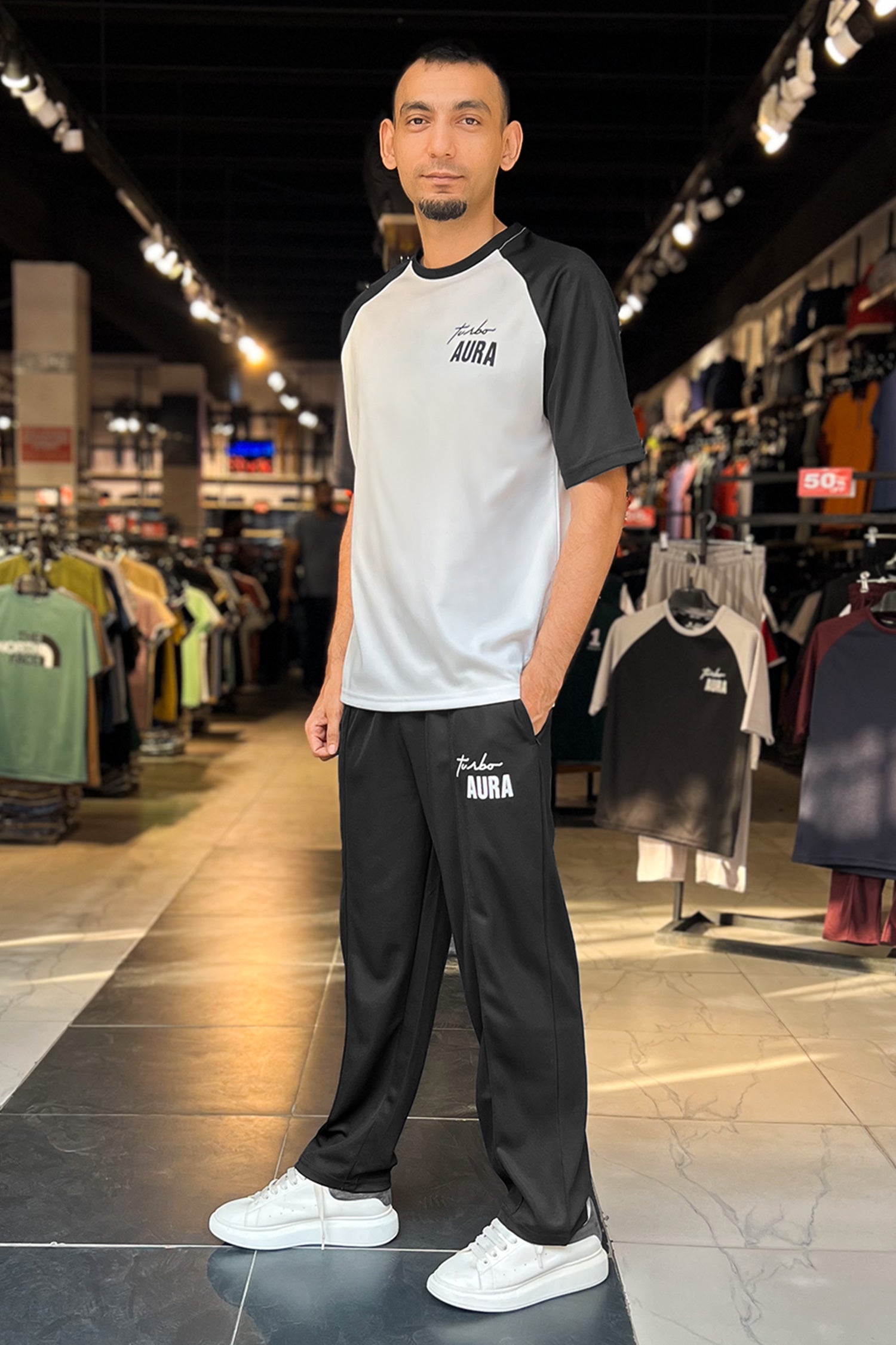 Turbo Aura Signature Typography Oversize Co-Ord Set