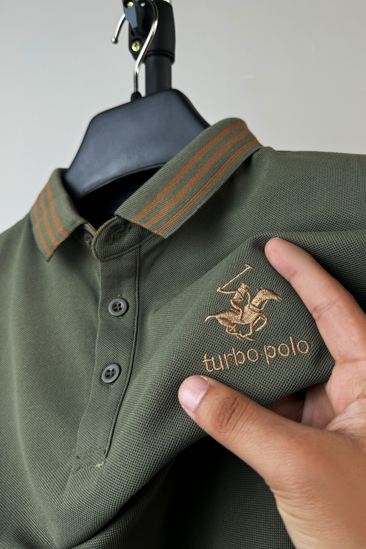 Turbo Polo Spring Lapel Horse Men's Polo Shirt