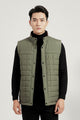 Quilted Design Stand-up Collar Men's Gilet