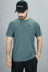 Turbo Legacy Self Motif Crew Neck Tee In Dark Green