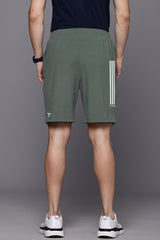 Turbo Trackside Triple Stripe Big Size Dry-Fit Men's Shorts In Sea Green