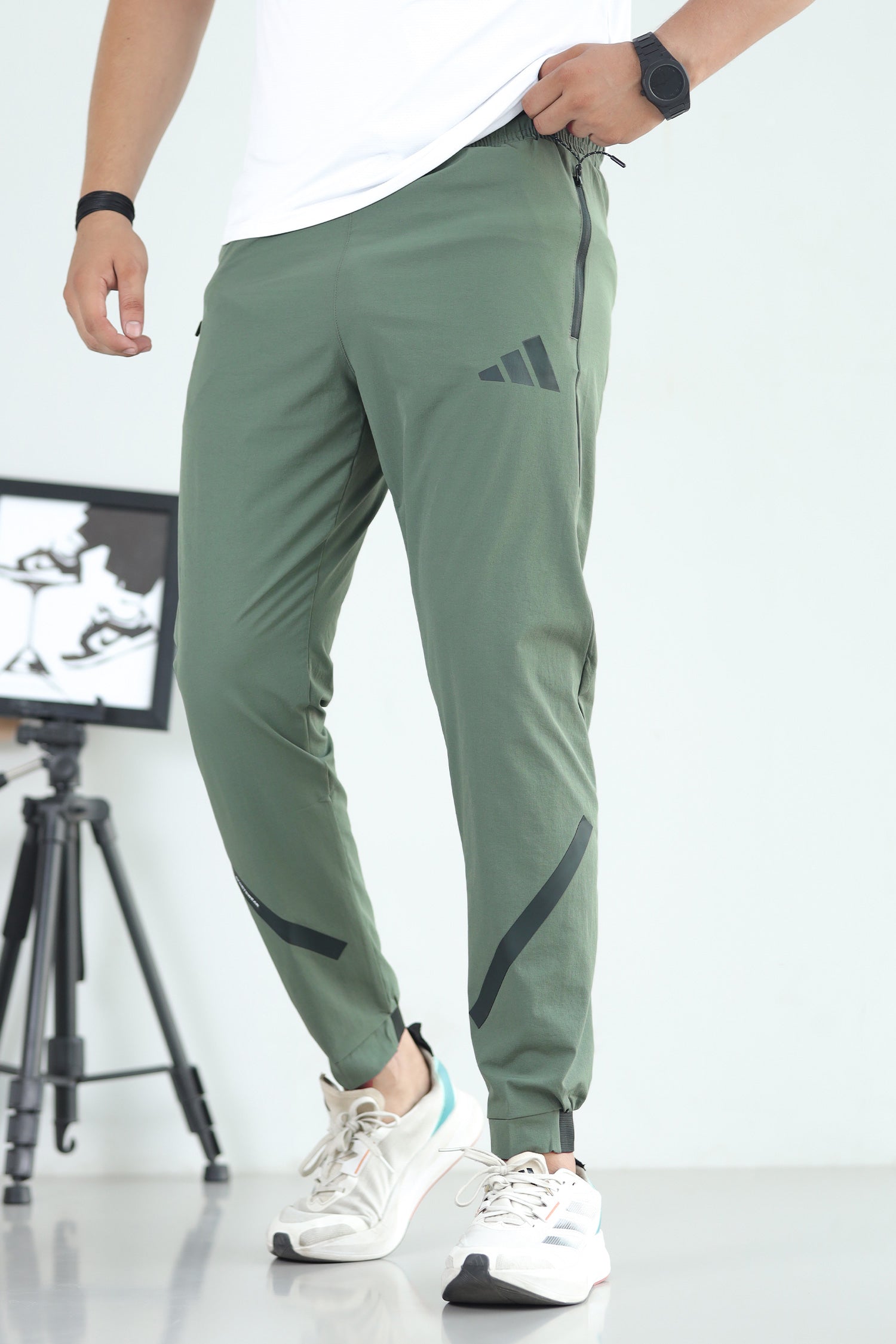Adds Bottom Stripes Micro Premium Sportswear Trouser