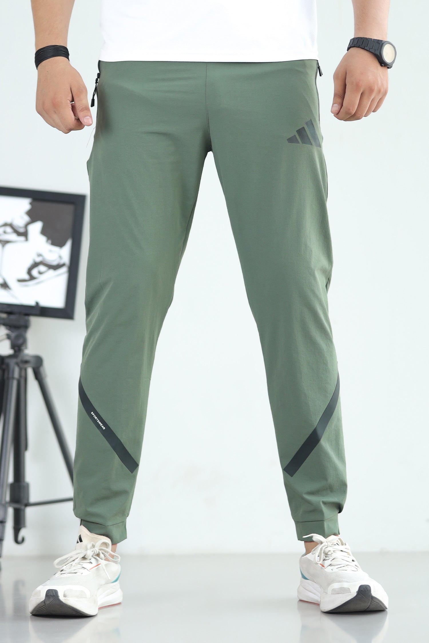 Adds Bottom Stripes Micro Premium Sportswear Trouser