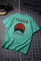 Motivational Quote "Never Give Up" Men's Tee In Sea Green