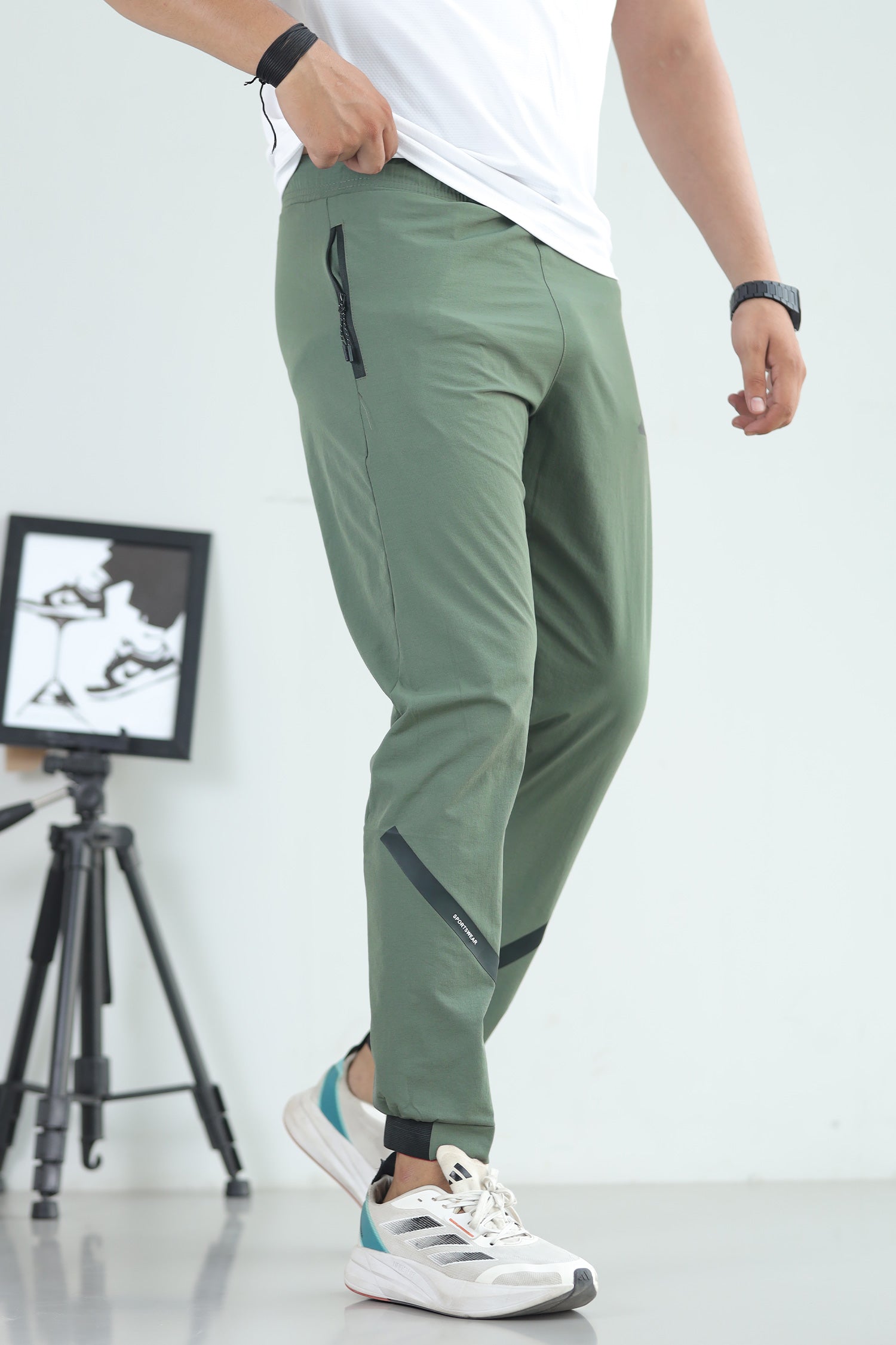Adds Bottom Stripes Micro Premium Sportswear Trouser