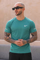 Nke Pro Motion Strength Imp Dry-Fit Tee In Sea Green