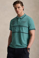 Hcket London Panel Amr Chest Men's Polo Shirt In Sea Green