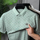 Turbo Jacquard Pattern Men's Polo T-Shirt