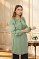 Embroidered Design Puff Sleeve Turkish Imported Top