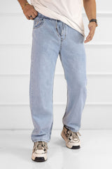 Loose Fit Turbo Jeans in Sky Blue