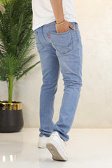 Turbo Premium Comfort Iconic Slim Fit Jeans In Sky Blue