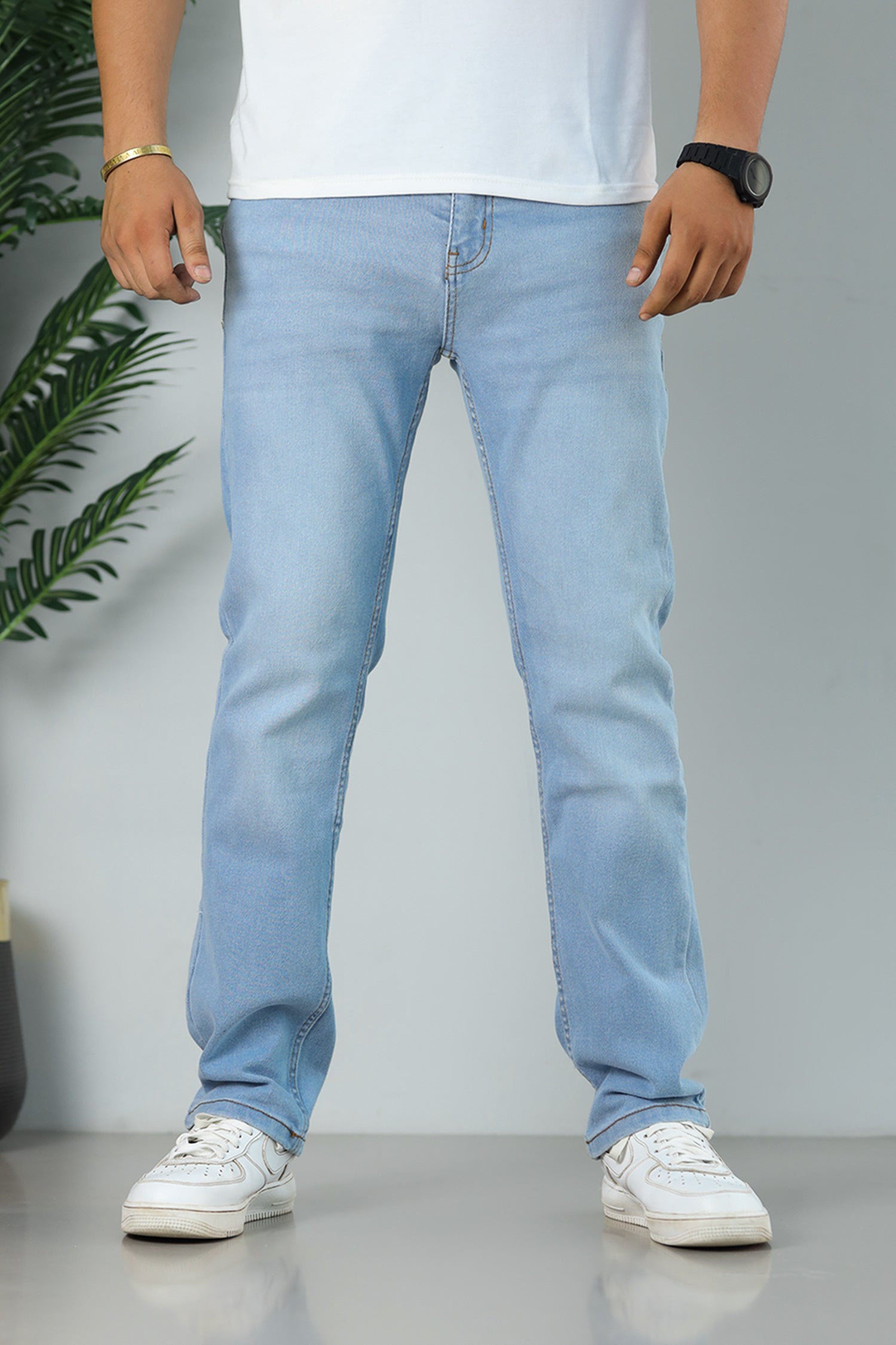 Turbo Velocity Rider Slim Fit Jeans In Sky Blue