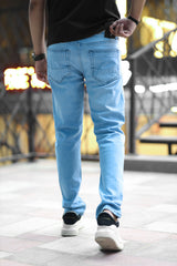 Perfect Fitting Slim Fit Turbo Jeans In Sky Blue