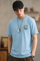 Mens Smart Essential Round Neck Tee In Sky Blue