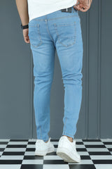City Mode Turbo Ankle Fit Jeans In Sky Blue