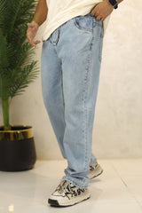Loose Fit Turbo Jeans in Sky Blue