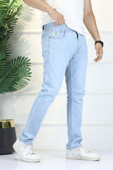 Turbo 'Onyx' Fade Performance Slim Fit Jeans In Sky Blue