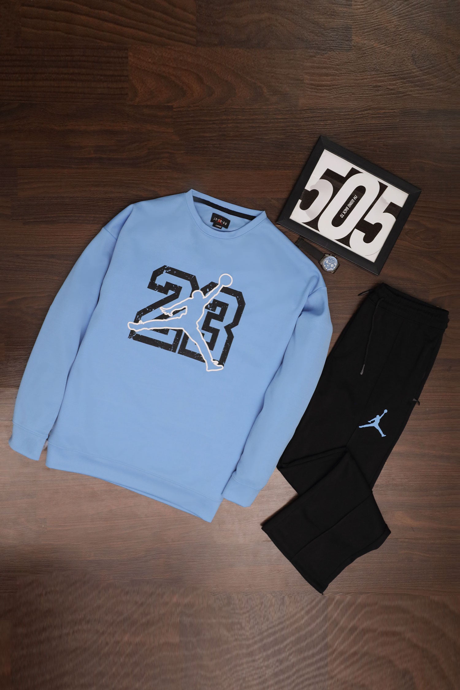 Jrdn Flight Essential Oversized Round Neck Tracksuit
