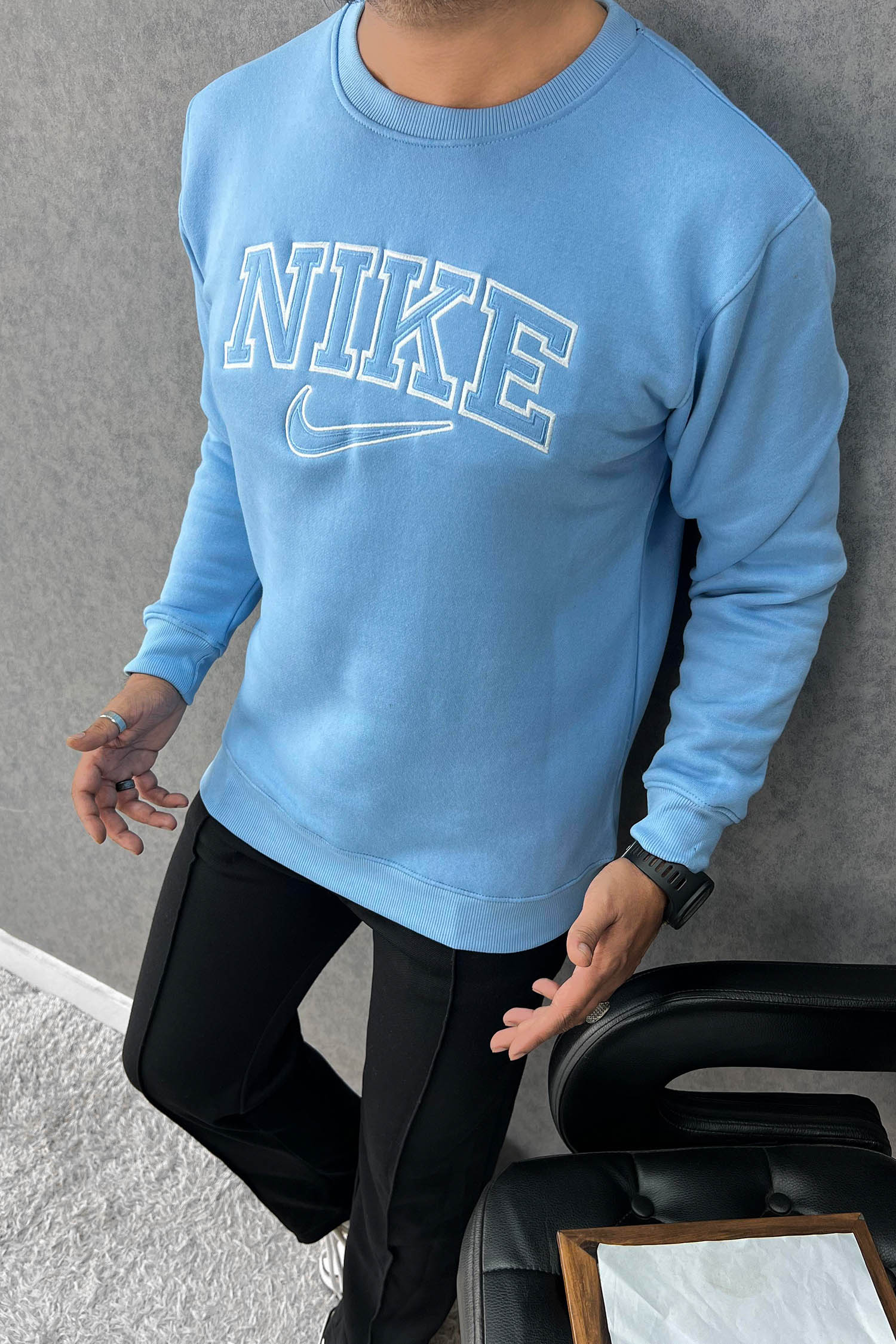 Nke Signature Typography Full Sleeve Men's Sweatshirt