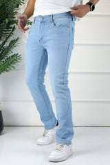 Denim Velo-Tough Commuter Athletic Slim Fit Jeans In Sky Blue