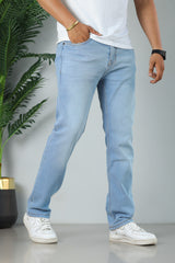 Turbo Velocity Rider Slim Fit Jeans In Sky Blue