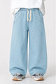 Turbo Retro-Inspired Denim Baggy Jeans For Boys