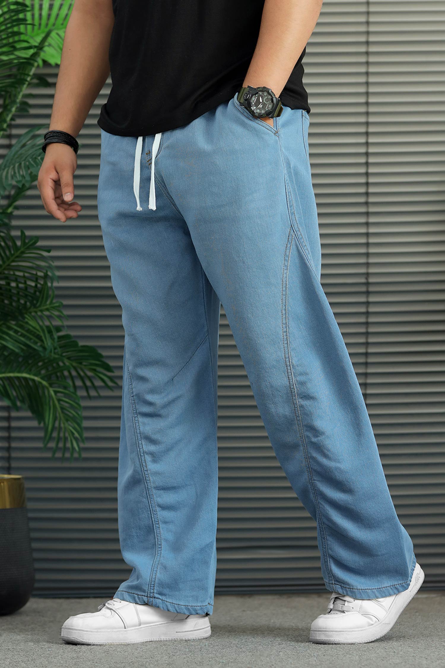 Turbo Similar Style Denim Cargo Jeans