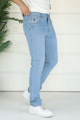 Turbo All-Day Comfort Weave Slim Jeans In Sky Blue