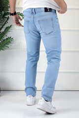 Denim Velo-Tough Commuter Athletic Slim Fit Jeans In Sky Blue