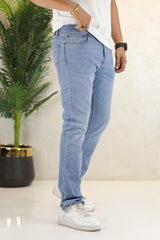 Turbo Premium Comfort Iconic Slim Fit Jeans In Sky Blue