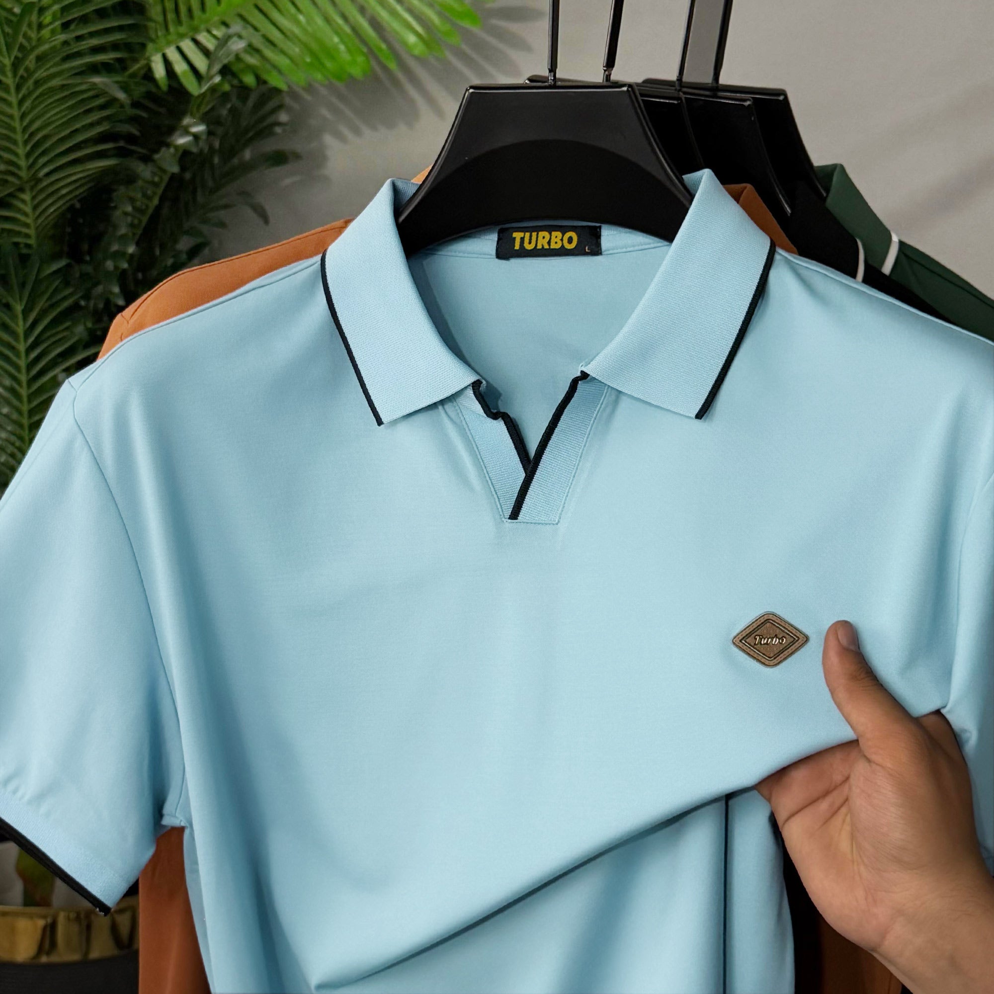 Turbo Classic V-Neck Men's Polo Shirt