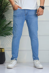 Turbo 'Precision Taper' Sculpt Ankle Fit Jeans In Sky Blue