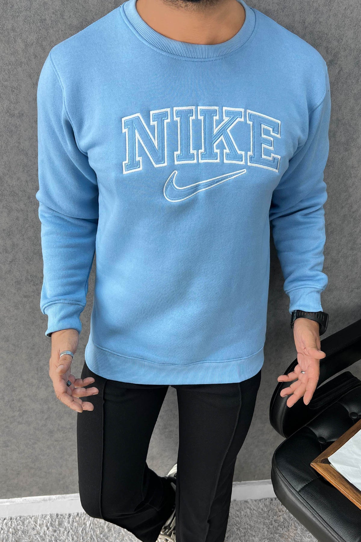 Nke Signature Typography Full Sleeve Men's Sweatshirt