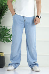 Denim 'Urban Skater' Comfort-Waist Baggy Jeans In Sky Blue