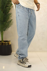 Loose Fit Turbo Jeans in Sky Blue