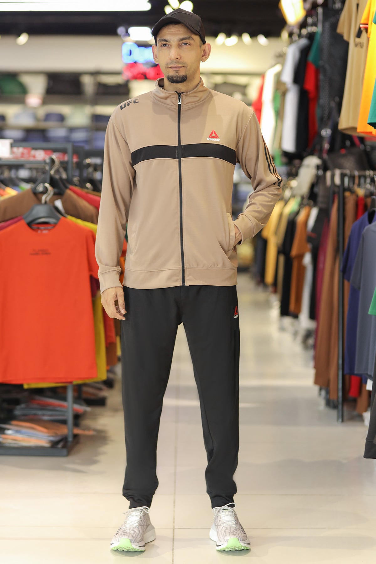 Rebok Ufc Fk Blank Walkout Mock Neck Tracksuit